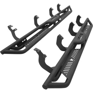image:imageVEVOR Running Boards 4 Inches Side Steps Compatible with 20242025 Toyota Tacoma Double Cab Black Carbon Steel Nerf Bars 550 lbs Load Capacity Wide NonSlip Hollow Surface with Rustproof Coating2225 Tundra CrewMax Cab