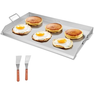 image:imageVEVOR Stainless Steel Griddle 36x22 inch Universal Flat Top Rectangular Plate Gas Grill Griddle for BBQ Grill Teppanyaki Portable Family Cookware with Handle for Camping Tailgating Party36 x 22 x 3
