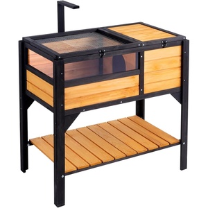 image:imageVEVOR Tortoise Habitat Cedar Wooden Tortoise House Indoor amp Outdoor Tortoise Enclosure with Light Stand Reptile Enclosure Small Animal Cage with Stand Legs for Gecko Lizard SnakeC With Legs