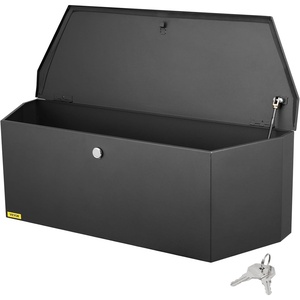 image:imageVEVOR Trailer Tongue Box Heavy Duty Trailer Tongue Tool Box Storage Organizer with Lock amp Keys Utility Tool Chest for Pickup Truck Bed RV SUV OffRoad Vehicle Aluminum 26 x 13 x 12 Silver36 Black