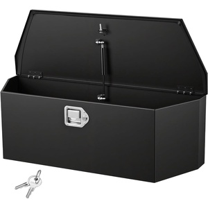 image:imageVEVOR Trailer Tongue Box Heavy Duty Trailer Tongue Tool Box Storage Organizer with Lock amp Keys Utility Tool Chest for Pickup Truck Bed RV SUV OffRoad Vehicle Aluminum 26 x 13 x 12 Silver36 Black with upgraded lock