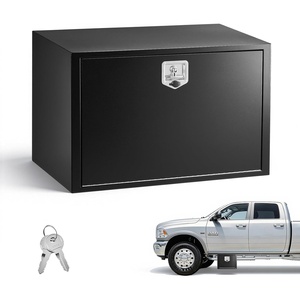 image:imageVEVOR Underbody Truck Tool Box 18 x 12 x 14 Inch Heavy Duty Steel Trailer Storage Box with Lock amp Keys Waterproof Trailer Storage Organizer Under Body Chest with THandle for Truck Van SUV Black362424