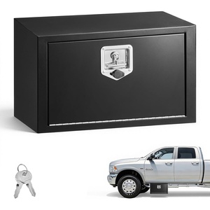 image:imageVEVOR Underbody Truck Tool Box 18 x 12 x 14 Inch Heavy Duty Steel Trailer Storage Box with Lock amp Keys Waterproof Trailer Storage Organizer Under Body Chest with THandle for Truck Van SUV Black241214