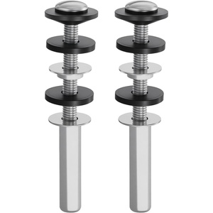 image:imageVEVOR Universal Toilet Seat Bolts Kit 2PCS Metal Heavy Duty Toilet Tank Bolts Stainless Steel Toilet Seat Screws Replacement Kit with Long Downlock Nuts Rubber Washers Gaskets Toilet Repair ScrewFor Toilet TankSeat
