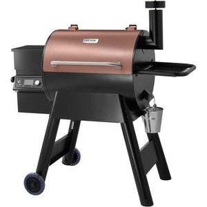 image:imageVEVOR Wood Pellet Grill Smoker 8 in 1 BBQ Grills for Outdoor Cooking 456 Square Inches Cook Area Electric Grill and Smoker with Digital Controller Meat Probe 500F Max Temperature Black575 sqinLCD