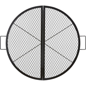 image:imageVEVOR XMarks Fire Pit Grill Grate Round Cooking Grate Heavy Duty Steel Campfire BBQ Grill Grid with Handle and Support X Wire Portable Camping Cookware for Outside Party amp Gathering 30 Inch Black36 inch Round Foldable