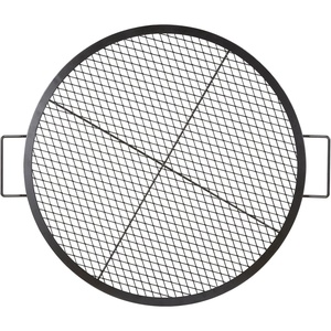 image:imageVEVOR XMarks Fire Pit Grill Grate Round Cooking Grate Heavy Duty Steel Campfire BBQ Grill Grid with Handle and Support X Wire Portable Camping Cookware for Outside Party amp Gathering 30 Inch Black30 x 30 x 1 inch Round NonFoldable