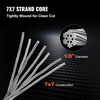 image:imageMophorn Stainless Steel Cable Railing 18 x 500ft Wire Rope 316 Marine Grade Braided Aircraft Cable 7x7 Strands Construction for DeckRailBalustersStairHandrailPorchFence18