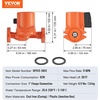 image:imageVEVOR 007F57IFC 23 GPM Cast Iron Circulation Pump 1 NPT Flange 3Speed Hot Water Recirculating Pump Quiet Operation Circulator Pump for Floor HeatingHome Water heater System20 ft  17 GPM