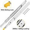 image:imageVEVOR 1 Pair Full Extension Drawer Slides 18 20 22 28 30 32 36 38 40 44 48 52 56 60 in 500 lbs Load Capacity Locking Drawer Slides Ball Bearing with Lock Side Mount Drawer Slide Rail30 Inch