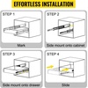 image:imageVEVOR 1 Pair Full Extension Drawer Slides 18 20 22 28 30 32 36 38 40 44 48 52 56 60 in 500 lbs Load Capacity Locking Drawer Slides Ball Bearing with Lock Side Mount Drawer Slide Rail22 Inch