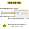image:imageVEVOR 1 Pair Full Extension Drawer Slides 18 20 22 28 30 32 36 38 40 44 48 52 56 60 in 500 lbs Load Capacity Locking Drawer Slides Ball Bearing with Lock Side Mount Drawer Slide Rail52 inch