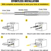 image:imageVEVOR 1 Pair Full Extension Drawer Slides 18 20 22 28 30 32 36 38 40 44 48 52 56 60 in 500 lbs Load Capacity Locking Drawer Slides Ball Bearing with Lock Side Mount Drawer Slide Rail56 inch