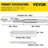 image:imageVEVOR 1 Pair Full Extension Drawer Slides 18 20 22 28 30 32 36 38 40 44 48 52 56 60 in 500 lbs Load Capacity Locking Drawer Slides Ball Bearing with Lock Side Mount Drawer Slide Rail38 inch