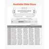 image:imageVEVOR 1 Pair Full Extension Drawer Slides 18 20 22 28 30 32 36 38 40 44 48 52 56 60 in 500 lbs Load Capacity Locking Drawer Slides Ball Bearing with Lock Side Mount Drawer Slide Rail36 Inch