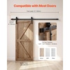 image:imageVEVOR 10FT Sliding Barn Door Hardware Kit 330 LBS Weight Capacity Compatible with 60 Inches Max Width amp 138 to 134 Inches Thickness Single Sliding Barn Door Durable Track amp Jshape RollerBlackJshaped  Black