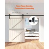 image:imageVEVOR 10FT Sliding Barn Door Hardware Kit 330 LBS Weight Capacity Compatible with 60 Inches Max Width amp 138 to 134 Inches Thickness Single Sliding Barn Door Durable Track amp Jshape RollerBlackIshaped  Black