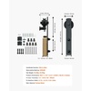 image:imageVEVOR 10FT Sliding Barn Door Hardware Kit 330 LBS Weight Capacity Compatible with 60 Inches Max Width amp 138 to 134 Inches Thickness Single Sliding Barn Door Durable Track amp Jshape RollerBlackIshaped  Black
