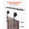 image:imageVEVOR 10FT Sliding Barn Door Hardware Kit 330 LBS Weight Capacity Compatible with 60 Inches Max Width amp 138 to 134 Inches Thickness Single Sliding Barn Door Durable Track amp Jshape RollerBlackJshaped  Black