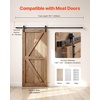image:imageVEVOR 10FT Sliding Barn Door Hardware Kit 330 LBS Weight Capacity Compatible with 60 Inches Max Width amp 138 to 134 Inches Thickness Single Sliding Barn Door Durable Track amp Jshape RollerBlackIshaped  Black