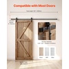 image:imageVEVOR 10FT Sliding Barn Door Hardware Kit 330 LBS Weight Capacity Compatible with 60 Inches Max Width amp 138 to 134 Inches Thickness Single Sliding Barn Door Durable Track amp Jshape RollerBlackJshaped  Black