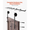 image:imageVEVOR 10FT Sliding Barn Door Hardware Kit 330 LBS Weight Capacity Compatible with 60 Inches Max Width amp 138 to 134 Inches Thickness Single Sliding Barn Door Durable Track amp Jshape RollerBlackIshaped  Black