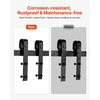 image:imageVEVOR 10FT Sliding Barn Door Hardware Kit 330 LBS Weight Capacity Compatible with 60 Inches Max Width amp 138 to 134 Inches Thickness Single Sliding Barn Door Durable Track amp Jshape RollerBlackJshaped  Black