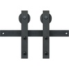 image:imageVEVOR 10FT Sliding Barn Door Hardware Kit 330 LBS Weight Capacity Compatible with 60 Inches Max Width amp 138 to 134 Inches Thickness Single Sliding Barn Door Durable Track amp Jshape RollerBlackJshaped  Black