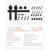image:imageVEVOR 10FT Sliding Barn Door Hardware Kit 330 LBS Weight Capacity Compatible with 60 Inches Max Width amp 138 to 134 Inches Thickness Single Sliding Barn Door Durable Track amp Jshape RollerBlackJshaped  Black
