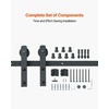 image:imageVEVOR 10FT Sliding Barn Door Hardware Kit 330 LBS Weight Capacity Compatible with 60 Inches Max Width amp 138 to 134 Inches Thickness Single Sliding Barn Door Durable Track amp Jshape RollerBlackIshaped  Black