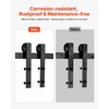 image:imageVEVOR 10FT Sliding Barn Door Hardware Kit 330 LBS Weight Capacity Compatible with 60 Inches Max Width amp 138 to 134 Inches Thickness Single Sliding Barn Door Durable Track amp Jshape RollerBlackIshaped  Black