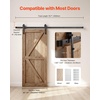 image:imageVEVOR 10FT Sliding Barn Door Hardware Kit 330 LBS Weight Capacity Compatible with 60 Inches Max Width amp 138 to 134 Inches Thickness Single Sliding Barn Door Durable Track amp Jshape RollerBlackJshaped  Black