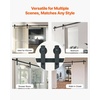 image:imageVEVOR 10FT Sliding Barn Door Hardware Kit 330 LBS Weight Capacity Compatible with 60 Inches Max Width amp 138 to 134 Inches Thickness Single Sliding Barn Door Durable Track amp Jshape RollerBlackIshaped  Black