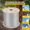image:imageVEVOR 14 Stainless Steel Cable 200FT T304 7x19 Tighter Core Cable Railing System Wire Rope Aircraft Deck Railing Kit Fence WireT304 200FT