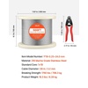 image:imageVEVOR 18 Inch Wire Rope 500 ft Length 316 Stainless Steel Wire Cable with Cutter 1760 lbs Breaking Strength 1 x 19 Strands Construction Steel Cable for Deck Railing System Garden Trellis500ft