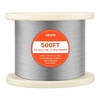 image:imageVEVOR 18 Inch Wire Rope 500 ft Length 316 Stainless Steel Wire Cable with Cutter 1760 lbs Breaking Strength 1 x 19 Strands Construction Steel Cable for Deck Railing System Garden Trellis500ft