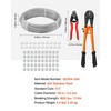 image:imageVEVOR 18 Inch Wire Rope Kit 100 ft Length 304 Stainless Steel Wire Cable with Cutter 1600 lbs Breaking Strength 7 x 7 Strands Construction Steel Cable for Deck Railing System Garden Trellis689 x 138 in