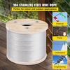 image:imageVEVOR 18 Stainless Steel Cable Railing Kit 600 FT 316 Marine Aircraft Cable With Cutter and Gloves 1600 lbs Breaking Strength 7x7 Strands for Handrail Stair Decking Fence Outdoors316 T304