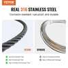image:imageVEVOR 18 Stainless Steel Cable Railing Kit 600 FT 316 Marine Aircraft Cable With Cutter and Gloves 1600 lbs Breaking Strength 7x7 Strands for Handrail Stair Decking Fence Outdoors18 Black