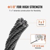 image:imageVEVOR 18 Stainless Steel Cable Railing Kit 600 FT 316 Marine Aircraft Cable With Cutter and Gloves 1600 lbs Breaking Strength 7x7 Strands for Handrail Stair Decking Fence Outdoors18 Black