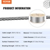 image:imageVEVOR 18 Stainless Steel Cable Railing Kit 600 FT 316 Marine Aircraft Cable With Cutter and Gloves 1600 lbs Breaking Strength 7x7 Strands for Handrail Stair Decking Fence Outdoors316 T316