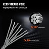 image:imageVEVOR 18 Stainless Steel Cable Railing Kit 600 FT 316 Marine Aircraft Cable With Cutter and Gloves 1600 lbs Breaking Strength 7x7 Strands for Handrail Stair Decking Fence Outdoors316 T304
