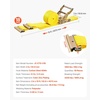 image:imageVEVOR 18PCS E Track Ratchet Strap 2 x 15ETrack Straps 4400 LBS Breaking Strength Polyester Webbing amp Spring Fitting amp Ratchets Durable TieDowns for Tires Motorcycles Trailers Loads Yellow  4400 LBS Breaking Strength Polyester Webbing Spring Fitting amp Ratchets For Tires Motorcycles Trailers Loads Yellow2 x 15