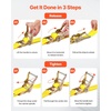 image:imageVEVOR 18PCS E Track Ratchet Strap 2 x 15ETrack Straps 4400 LBS Breaking Strength Polyester Webbing amp Spring Fitting amp Ratchets Durable TieDowns for Tires Motorcycles Trailers Loads Yellow  4400 LBS Breaking Strength Polyester Webbing Spring Fitting amp Ratchets For Tires Motorcycles Trailers Loads Yellow2 x 15
