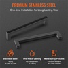 image:imageVEVOR 30 Pack Black Cabinet Pulls 503in  128mm Center to Center Kitchen Cabinet Drawer Rust and ScratchResistant Hardware Stainless Steel Door Handles for Kitchen Bathroom Bar Hardware Matte63 inch Hole Centers160mm