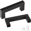 image:imageVEVOR 30 Pack Black Cabinet Pulls 503in  128mm Center to Center Kitchen Cabinet Drawer Rust and ScratchResistant Hardware Stainless Steel Door Handles for Kitchen Bathroom Bar Hardware Matte378 inch Hole Centers96mm