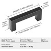 image:imageVEVOR 30 Pack Black Cabinet Pulls 503in  128mm Center to Center Kitchen Cabinet Drawer Rust and ScratchResistant Hardware Stainless Steel Door Handles for Kitchen Bathroom Bar Hardware Matte3 inch Hole Centers76mm
