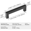 image:imageVEVOR 30 Pack Black Cabinet Pulls 503in  128mm Center to Center Kitchen Cabinet Drawer Rust and ScratchResistant Hardware Stainless Steel Door Handles for Kitchen Bathroom Bar Hardware Matte378 inch Hole Centers96mm