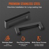 image:imageVEVOR 30 Pack Black Cabinet Pulls 503in  128mm Center to Center Kitchen Cabinet Drawer Rust and ScratchResistant Hardware Stainless Steel Door Handles for Kitchen Bathroom Bar Hardware Matte378 inch Hole Centers96mm