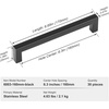 image:imageVEVOR 30 Pack Black Cabinet Pulls 503in  128mm Center to Center Kitchen Cabinet Drawer Rust and ScratchResistant Hardware Stainless Steel Door Handles for Kitchen Bathroom Bar Hardware Matte63 inch Hole Centers160mm